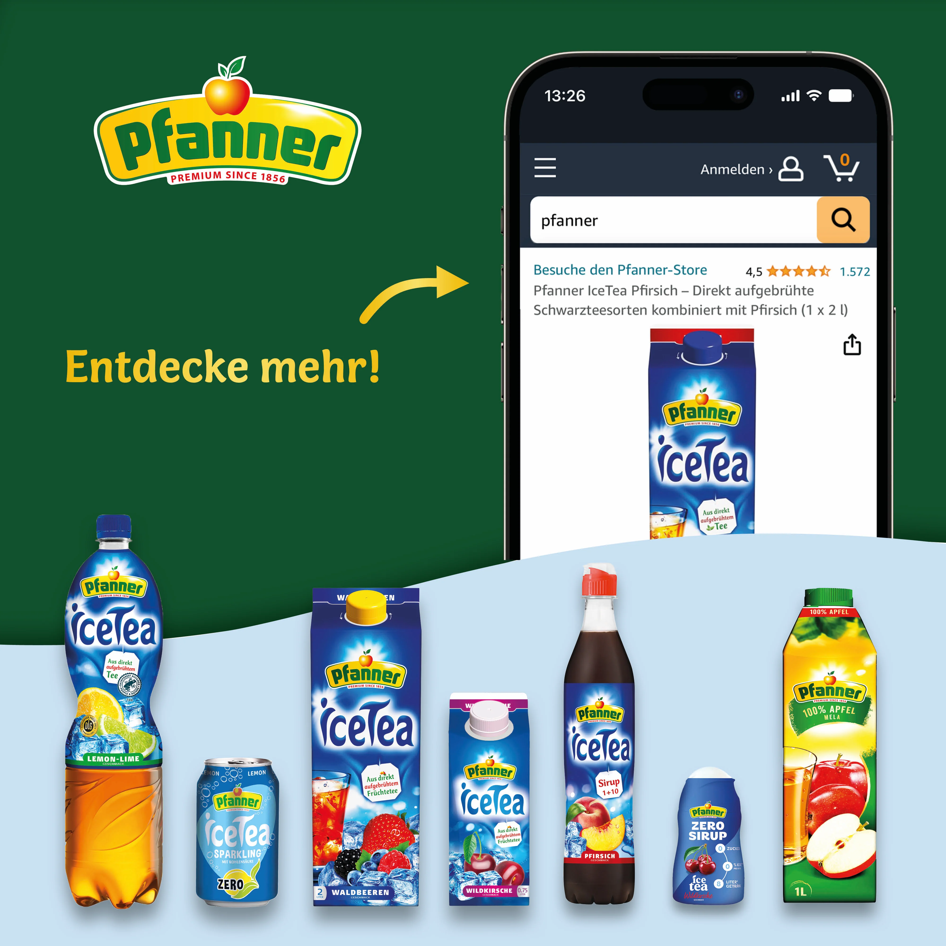 Pfanner Eistee Wildkirsche Zero Sirup 1:140 (57ml) - Image 7